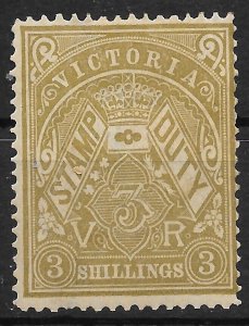 AUSTRALIA - VICTORIA SG268a 1893 3/= OLIVE-DRAB MTD MINT (r)