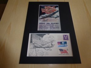 U.S. Air Force WWII photograph and 1943 USA Cover mount matte A4