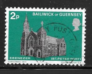 Guernsey 60: 2p Ebenezer Methodist Church - Christmas 1971, used, VF