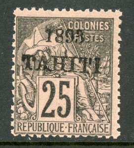 French Colony 1893 Tahiti 25¢ Black Scott #25 MNH G184