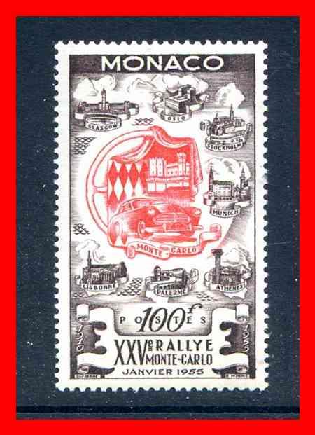 Monaco 1955 #333, Monte Carlo Auto Rally  --  MNH