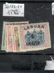 LABUAN    REVALUE 4 CENTS   SG129-134      MOG P0507B H