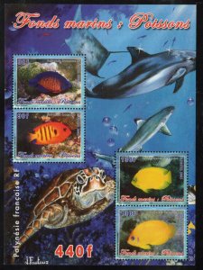 FRENCH POLYNESIA 2005 Angelfish S/S; Scott 896a, Yvert Bl 31; MNH