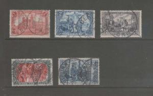 Germany 1902 Sc 75-79 set FU
