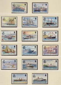 Isle of Man 1993 Ships set 16 1p - £1 - U/Mint