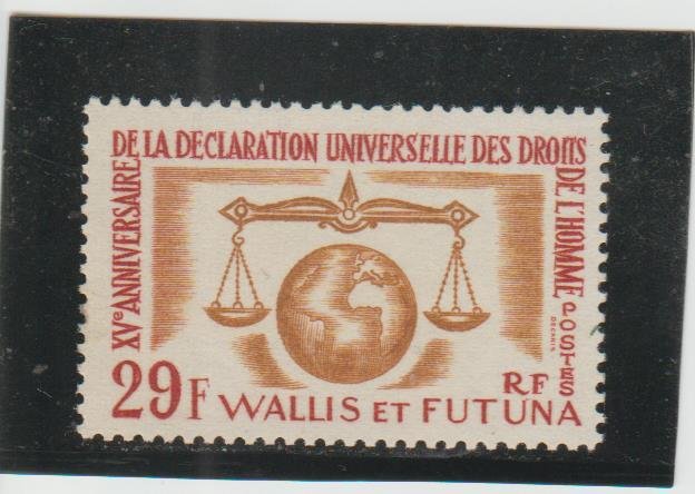 Wallis & Futuna Islands  Scott#  166  MH  (1963 Human Rights)