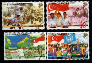 SINGAPORE SG939/42 198 SINGAPORE STORY  FINE USED