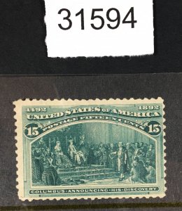 US STAMPS # 238 MINT OG H LOT #31594