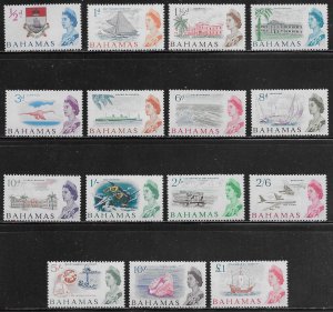 Bahamas Scott #'s 204 - 218 MNH