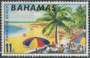 Bahamas 291 (used?) 11c Paradise Beach (1969)