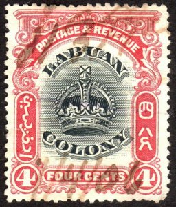 1902, Labuan 4c, Used, Sc 101