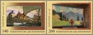 Liechtenstein 2013 Paintings of Mjasoedov Joint issue with Russia set MNH