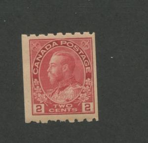 Canada 1913 King George V Admiral Issue Fine-Very Fine 2c Stamp #124 CV $105