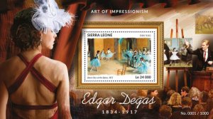 SIERRA LEONE - 2015 - Edgar Degas - Perf Souv Sheet -Mint Never Hinged