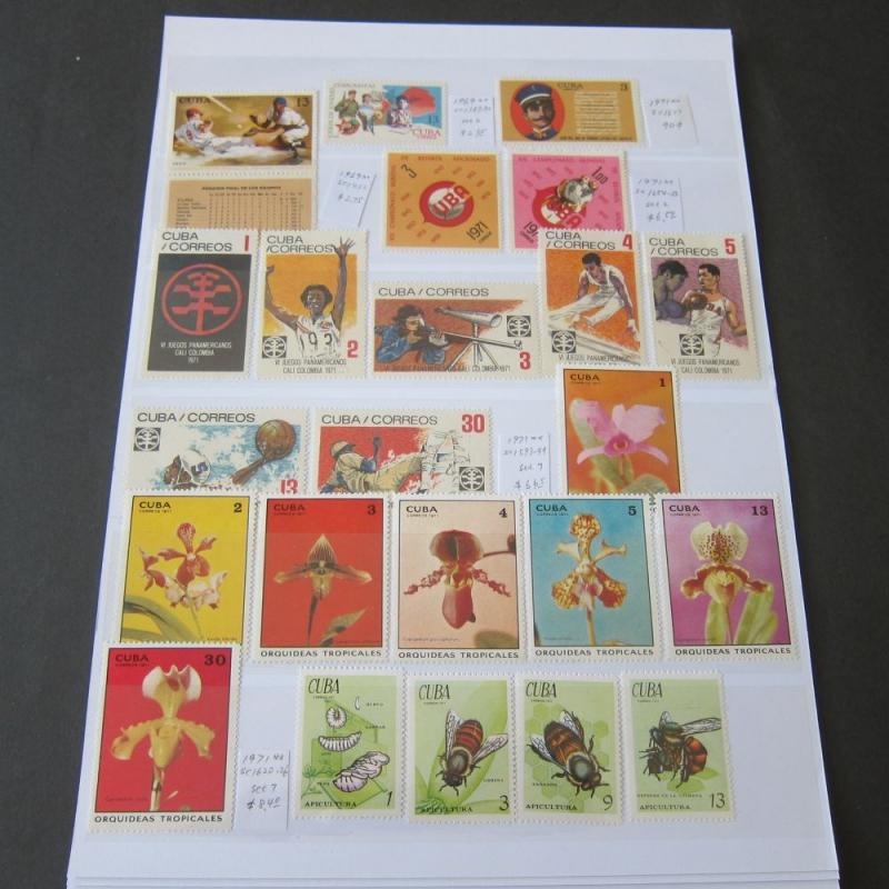 Cuba modern sets 176 stamps All MNH 