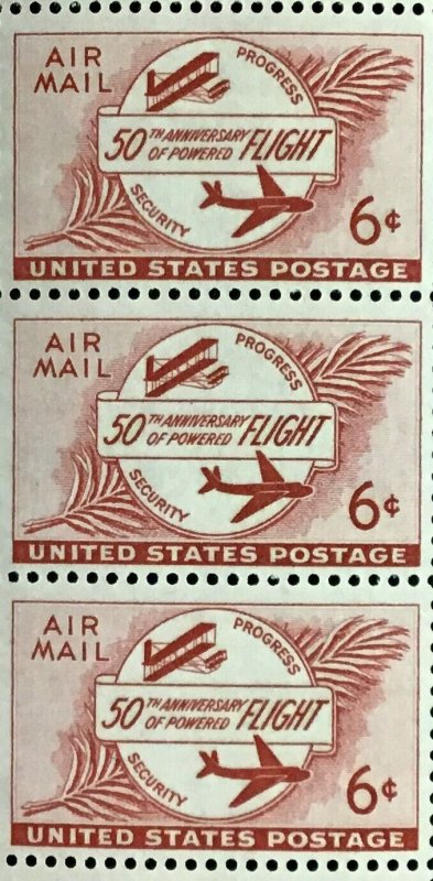 C47  Powered Flight 50th Anniversary Airmail MNH 6 c Sheet  of 50  FV $3.00 1953