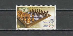 Moldova, Scott cat. 525. Chess Olympiad issue.