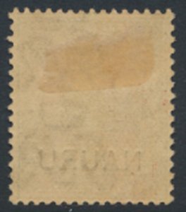 Nauru   SC# 1  GB OPT  thinner Overprint font   issued 1916- see detail & scans 