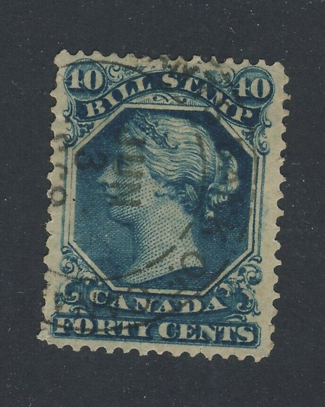 Canada Used Revenue Bill Stamp 2nd series #FB31-40c Guide Value = $50.00