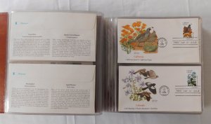 1982 Birds Flowers Of The 50 States First Day Cover Collection Fleetwood Binder