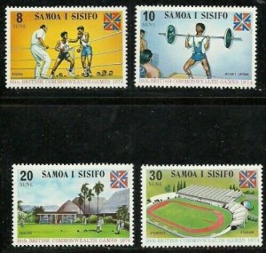 Album Specials Samoa Scott # 395-398 Commonwealth Games Mint Lightly Hinged