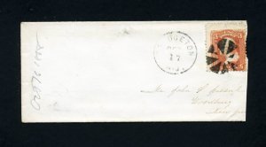 # 94 on cover from Bridgeton, NJ to Woodbury, NY - 10-17-1868