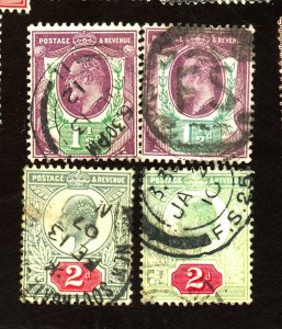 GREAT BRITAIN #129 (2) 130A (2) USED FVF Cat $85