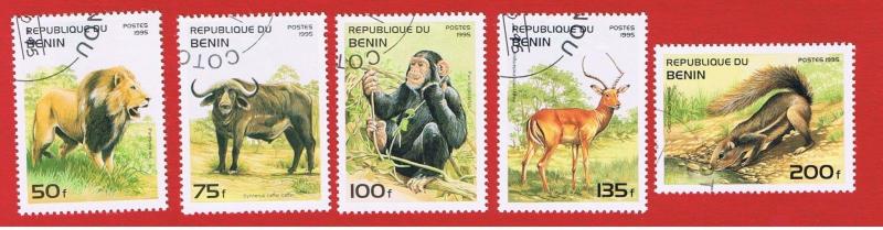Benin #774-778 VF used Wild Animals  Free S/H