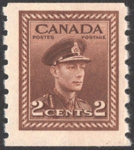 Canada SC#264 2¢ King George VI: Military Uniform Coil Single (1942) MNH