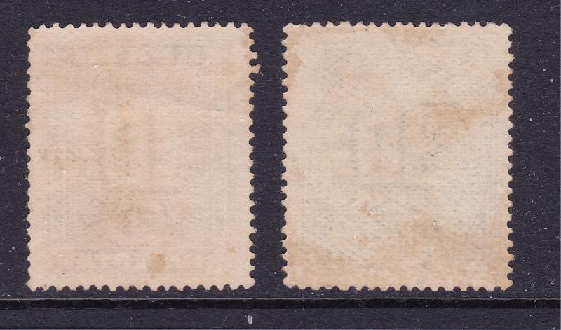 New Zealand x 2 KGV 4.5d different perfs used