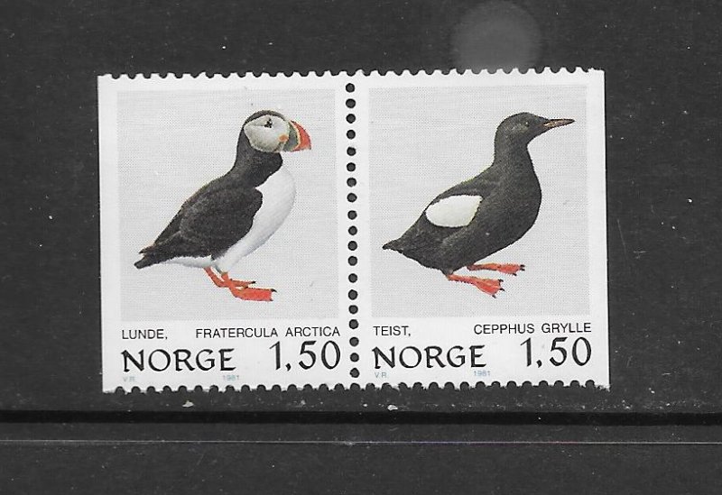BIRDS- NORWAY #777-8 MNH