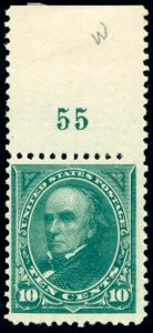 US 273 10c 1895 Daniel Webster watermarked OG NH plate single