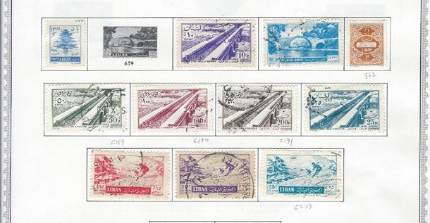 Lebanon '50//'60 issues. Mounted collection on album pages [M/U]