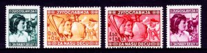 Yugoslavia - Scott #B112-B115 - MH - Thin speck #B112 - SCV $2.10