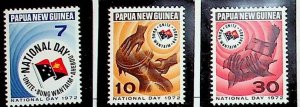 Papua New Guinea Sc 352-4 MNH SET of 1972 - National Day Unity