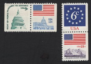 United States MINT Scott Number BOOKLET PAIRS 1623Bc & 1893c  MNH  #D6 - BARNEYS