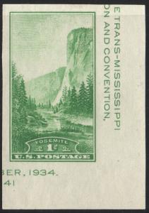 SC#769a 1¢ Yosemite Souvenir Sheet Single (1935) NGAI/Hinged