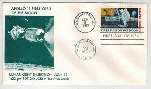 1969 Man On Moon Apollo 11 Space SARZIN C76-30A  1ST LUNAR ORBIT OF THE MOON