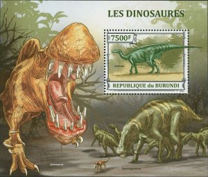 Dinosaurs Stamp Dollodon Shantungosaurus Spinosaurus S/S MNH #3242 / Bl.372