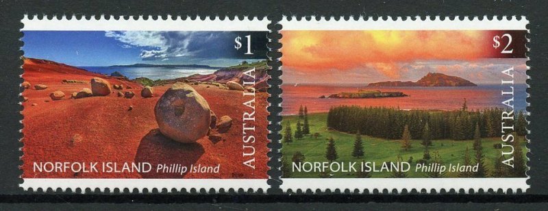 Norfolk Island 2019 MNH Phillip Island Landscapes 2v Set Trees Tourism Stamps