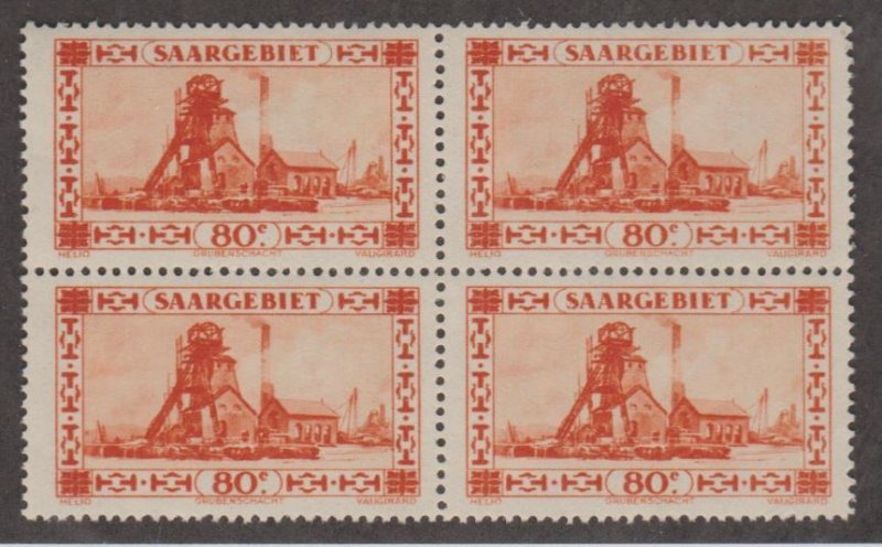 Saar Scott #129 Stamps - Mint NH Block of 4