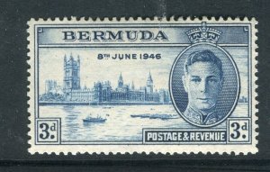 BERMUDA; 1946 early GVI Victory issue Mint hinged 3d.value