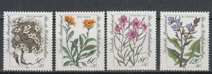 Germany - 1983 Flowers Sc# B611/B614 - MNH (9177)