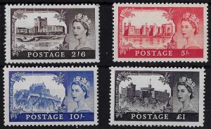 GB 1955 Castles Waterlow set 2/6d - £1 unmounted mint