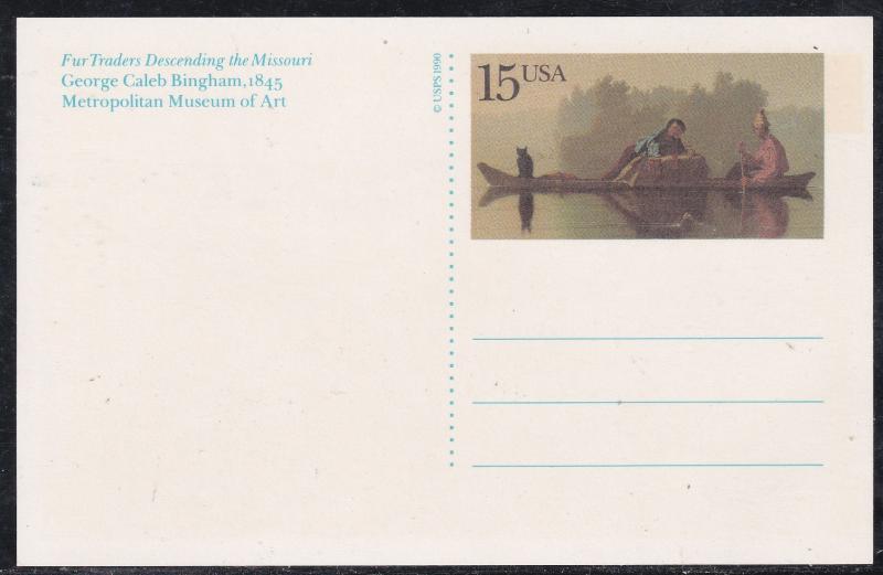 U.S. # UX147, Fur Traders, Postal Card,  Unused