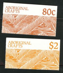 AUSTRALIA  Scott 1049a and 1051a Aboriginal Art Booklet s...