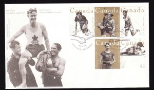 Canada-Sc#1612a-stamps on FDC-Sports-Olympic Games-1996-