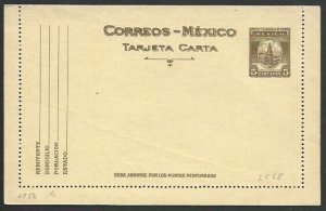 MEXICO Lettercard - 5c Torre Del Los Remedios - unused.....................58792 
