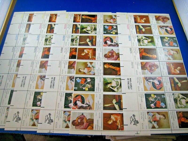 U.S. SCOTT # 1530-1537  -  PLATE BLOCKS of 16 -  LOT of 5     MNH