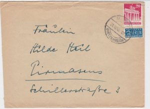 Germany 1950 BretzenheimCancel Obligatory Tax Aid For Berlin Stamps CoverRf25811